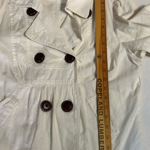 American Rag Lightweight Jacket Double Breasted Winter White Ladies L Rn#109986 - Picture 6 of 6